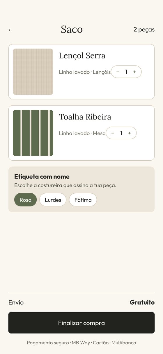 Checkout Casa Linho