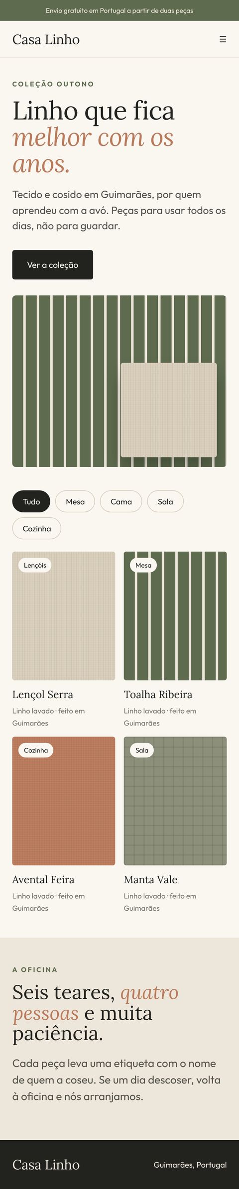 Casa Linho no telemóvel
